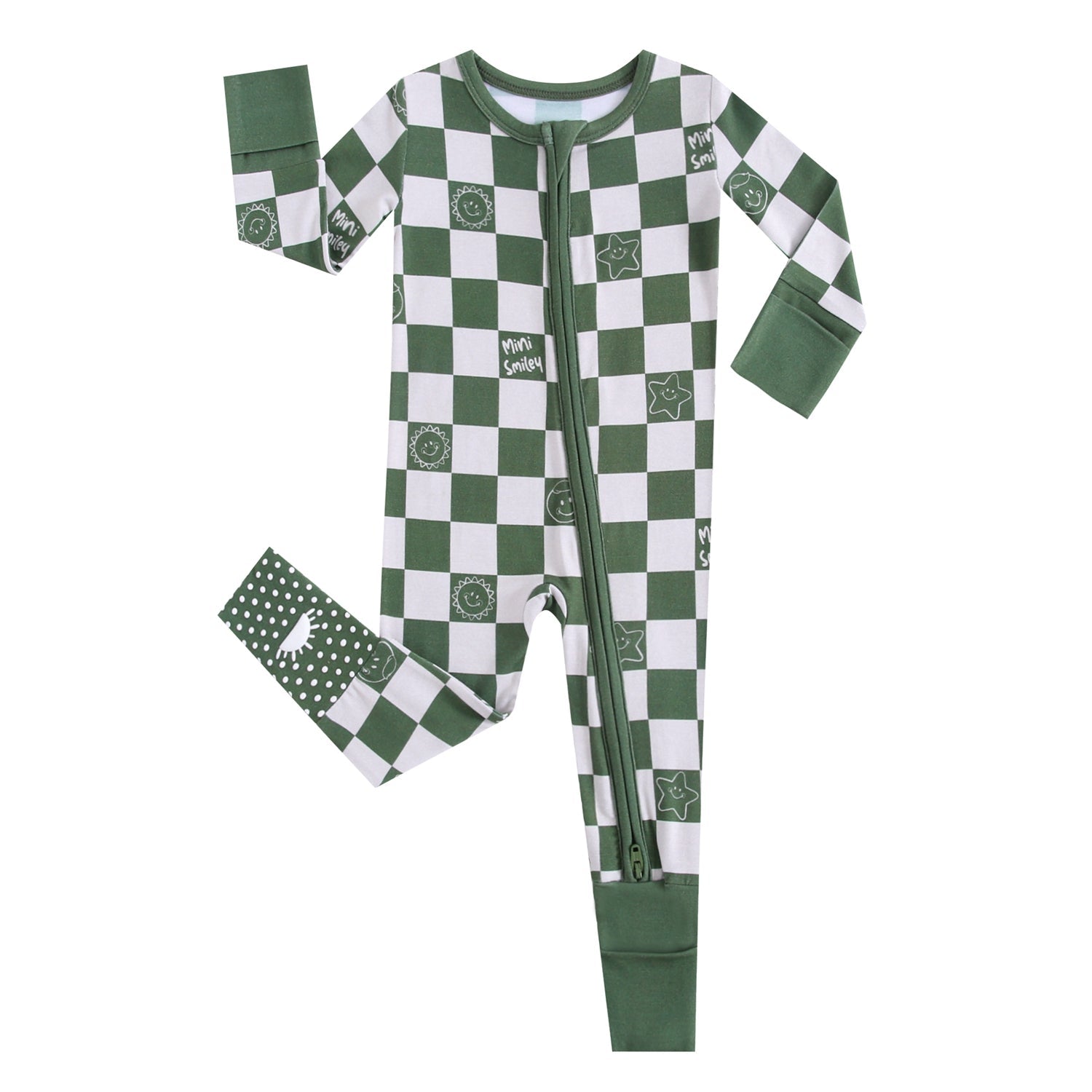 Flexi-Fit Zip PJ - Mini Smiley® Check - Luxe Bamboo