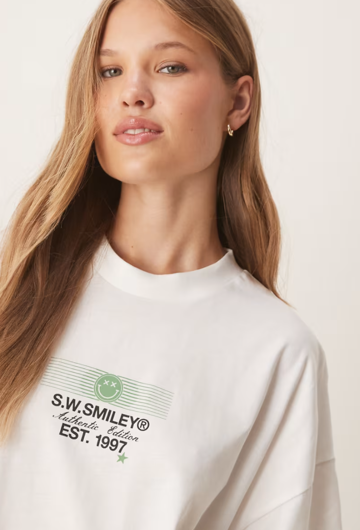 ASOS | S.W.SMILEY Unisex Oversized T-Shirt