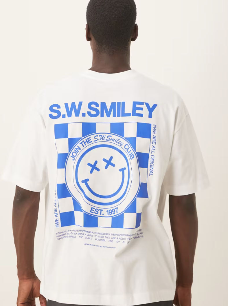 ASOS | S.W.SMILEY Unisex Oversized T-Shirt