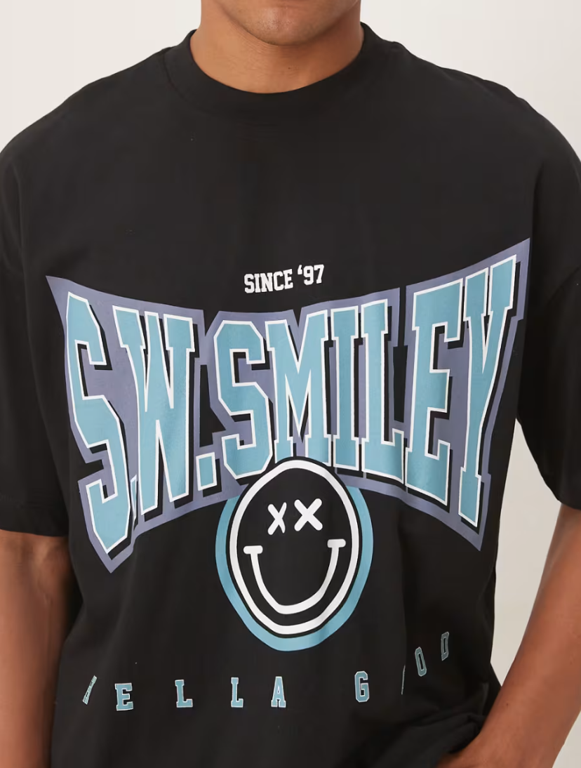 ASOS | S.W.SMILEY Unisex Oversized T-Shirt
