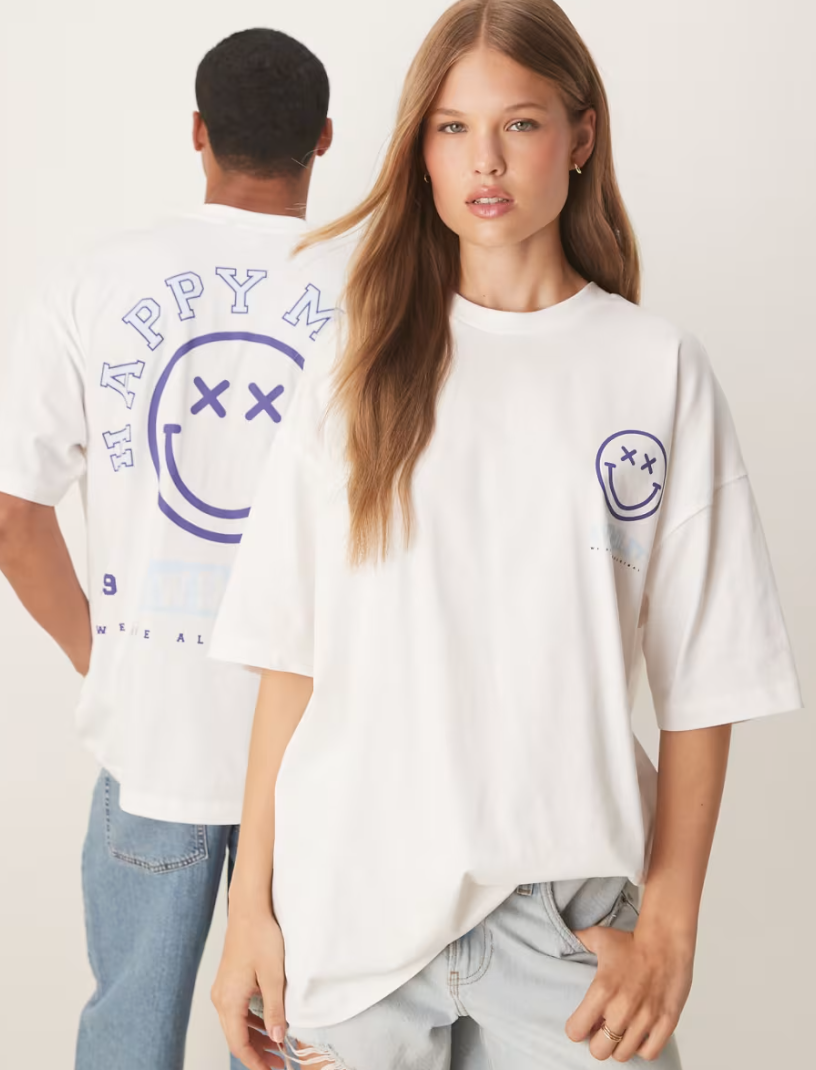 ASOS | S.W.SMILEY Unisex Oversized T-Shirt