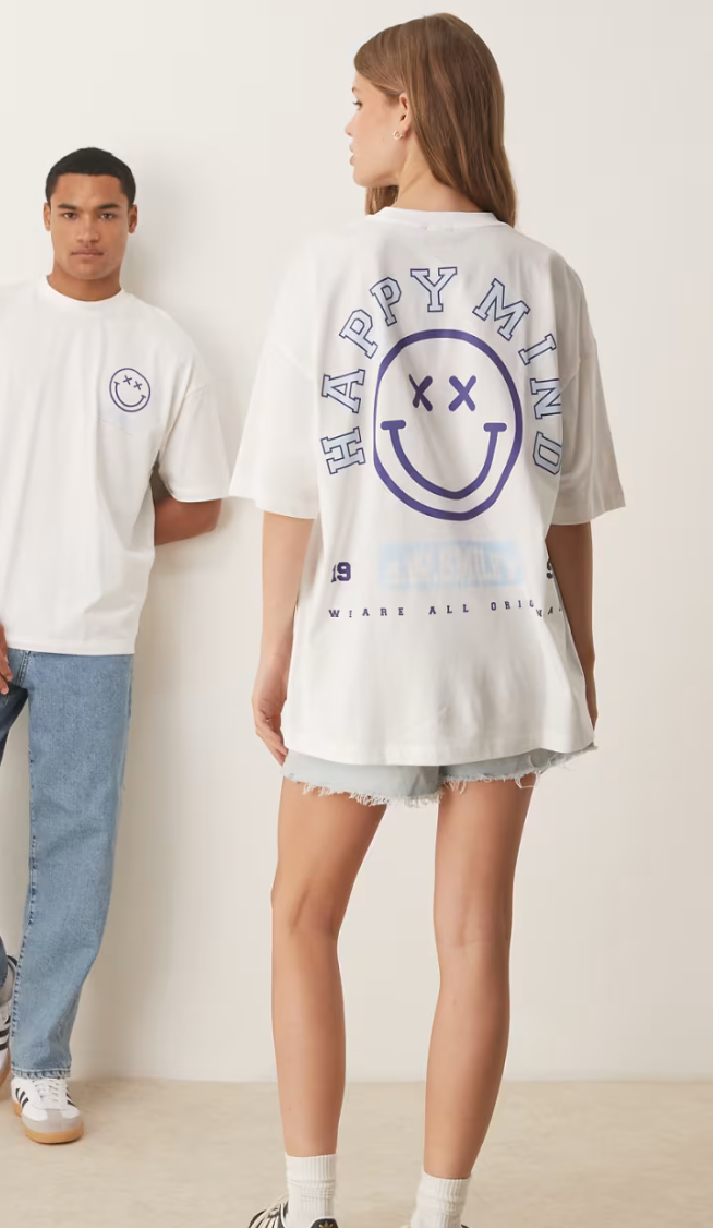 ASOS | S.W.SMILEY Unisex Oversized T-Shirt