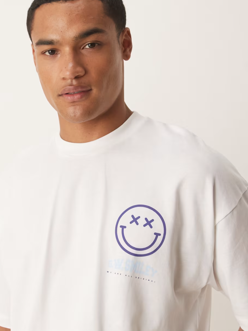 ASOS | S.W.SMILEY Unisex Oversized T-Shirt
