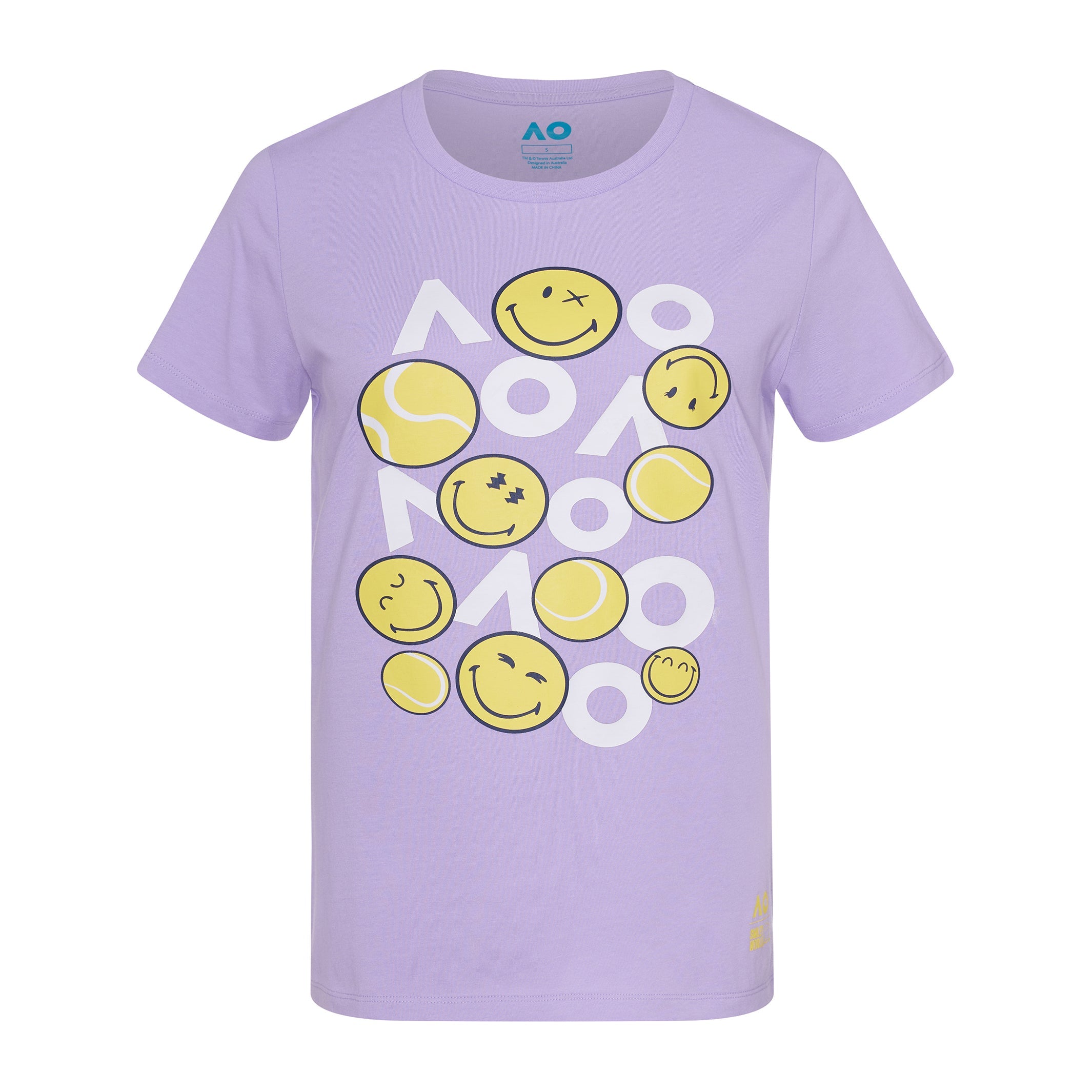 Damen T-Shirt SmileyWorld AO Tennisbälle