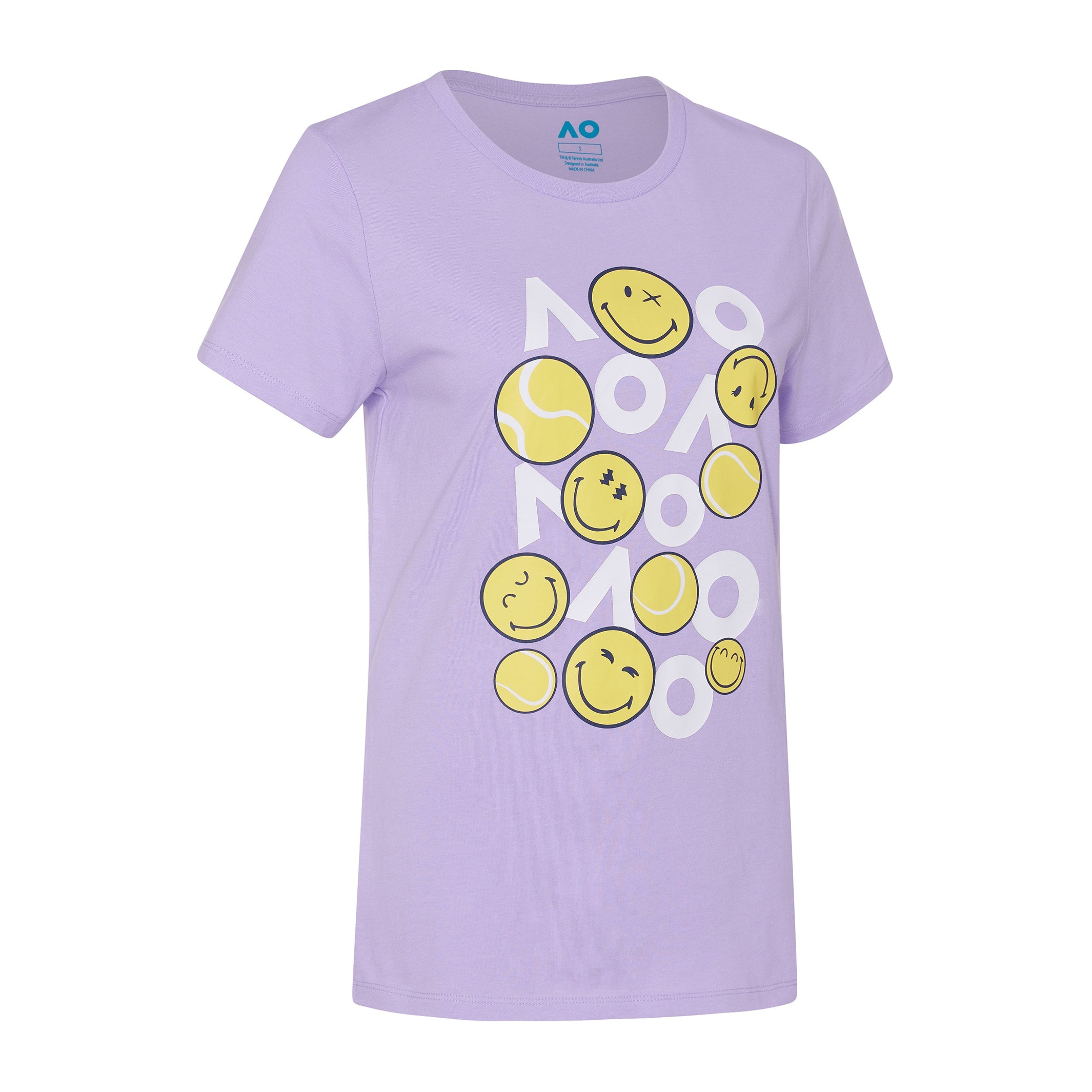 Damen T-Shirt SmileyWorld AO Tennisbälle