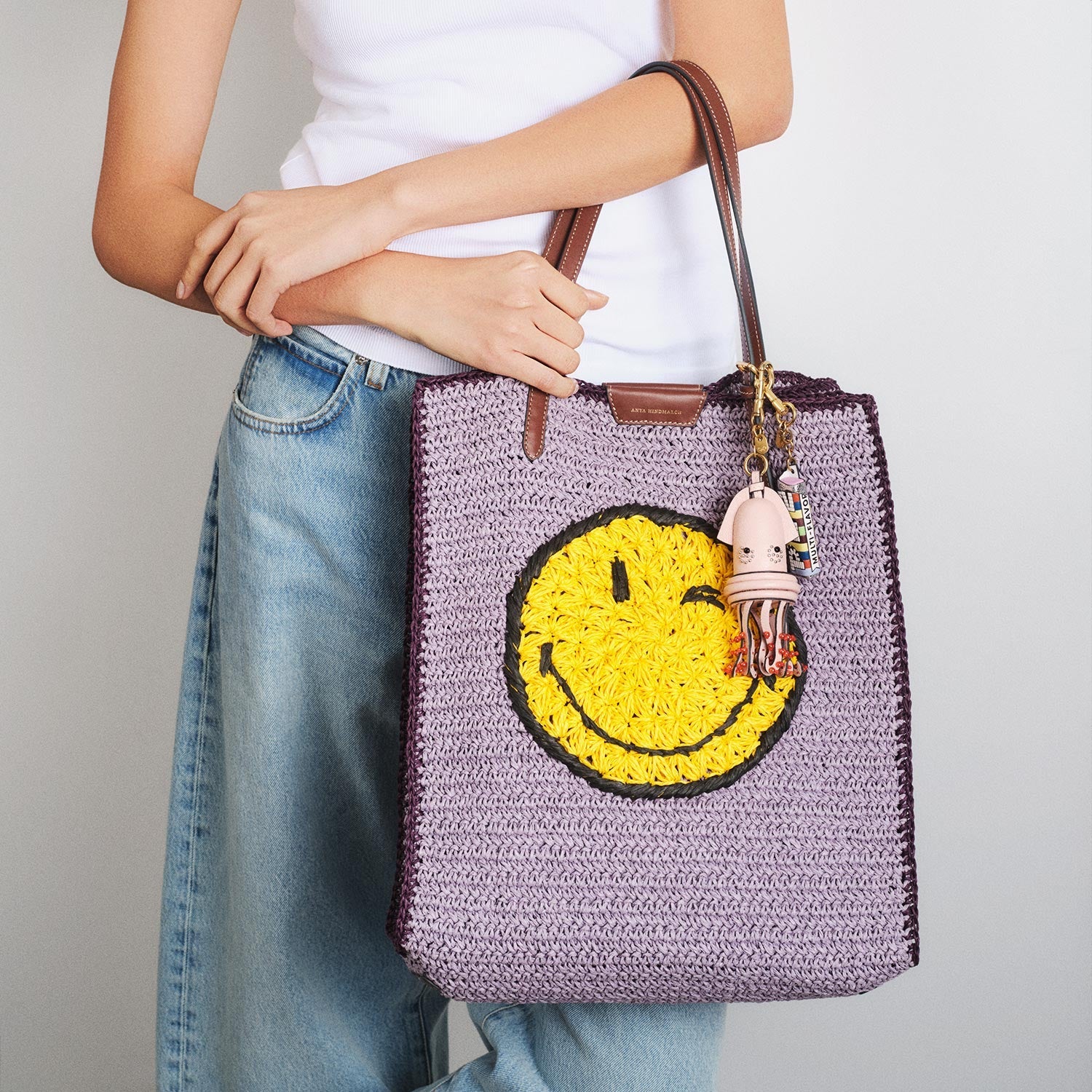 N/S Paper Raffia Wink Tote