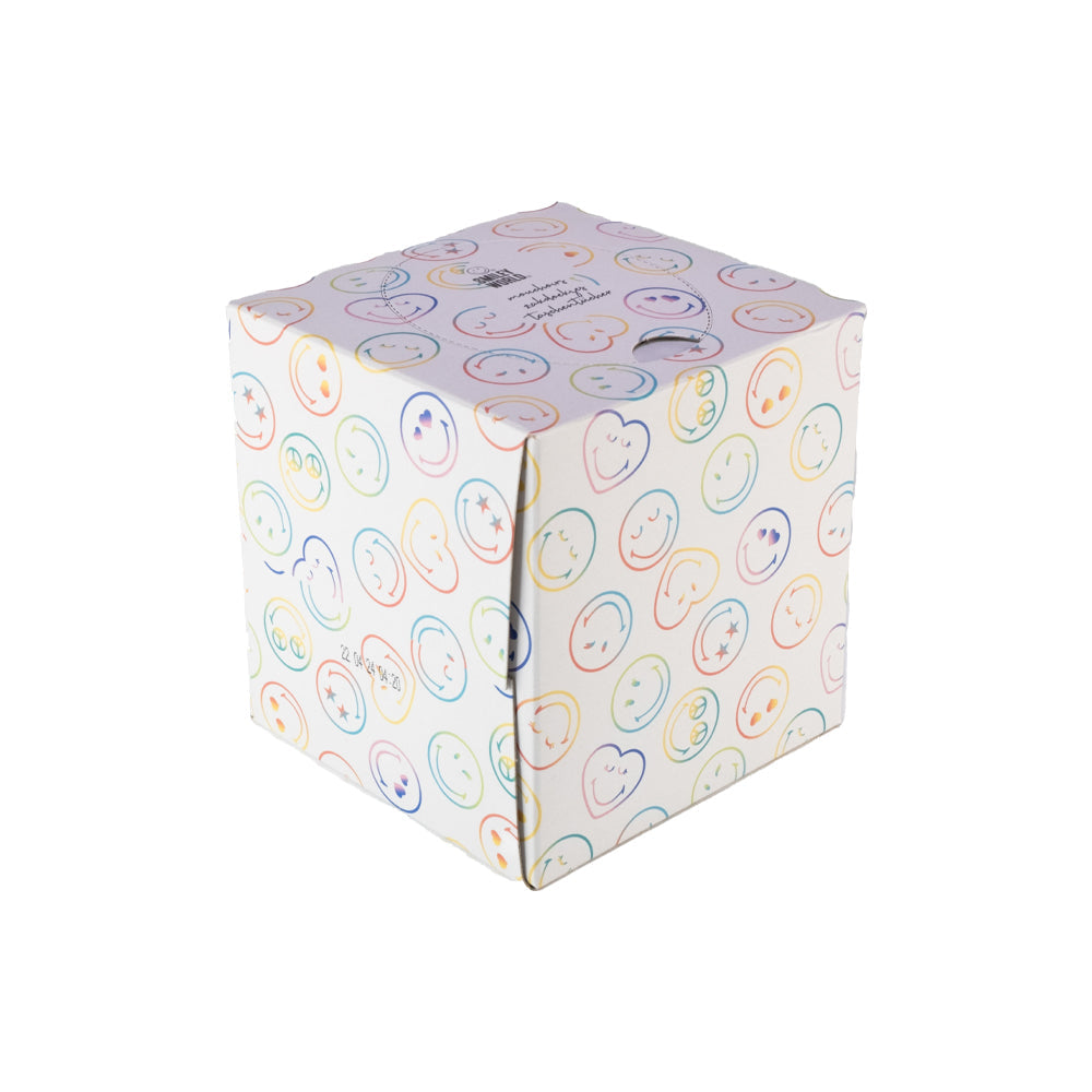 SmileyWorld® Ultra Soft Tissues 3-Design - Cube Box, 20-Pack