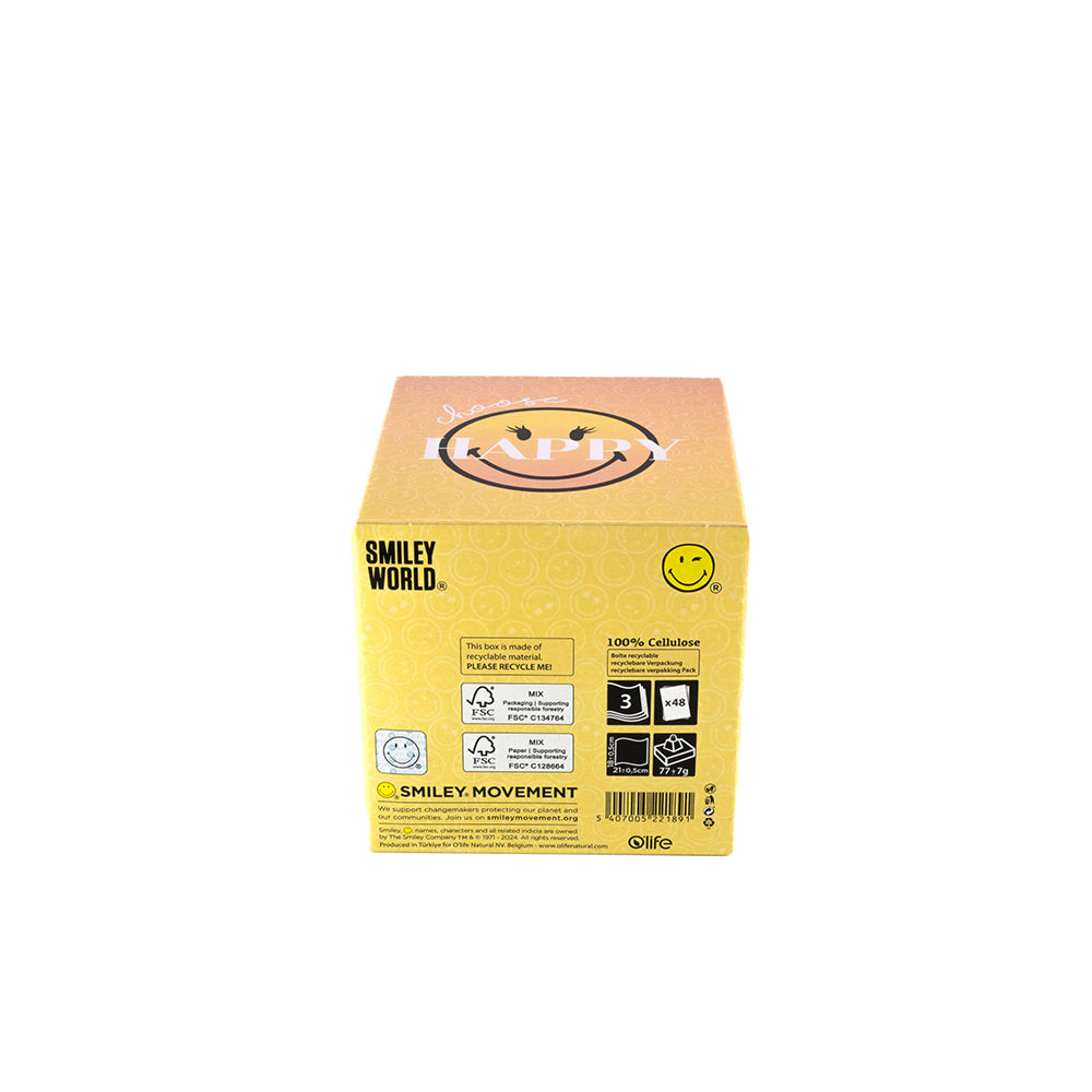 SmileyWorld® Ultra Soft Tissues 3-Design - Cube Box, 20-Pack