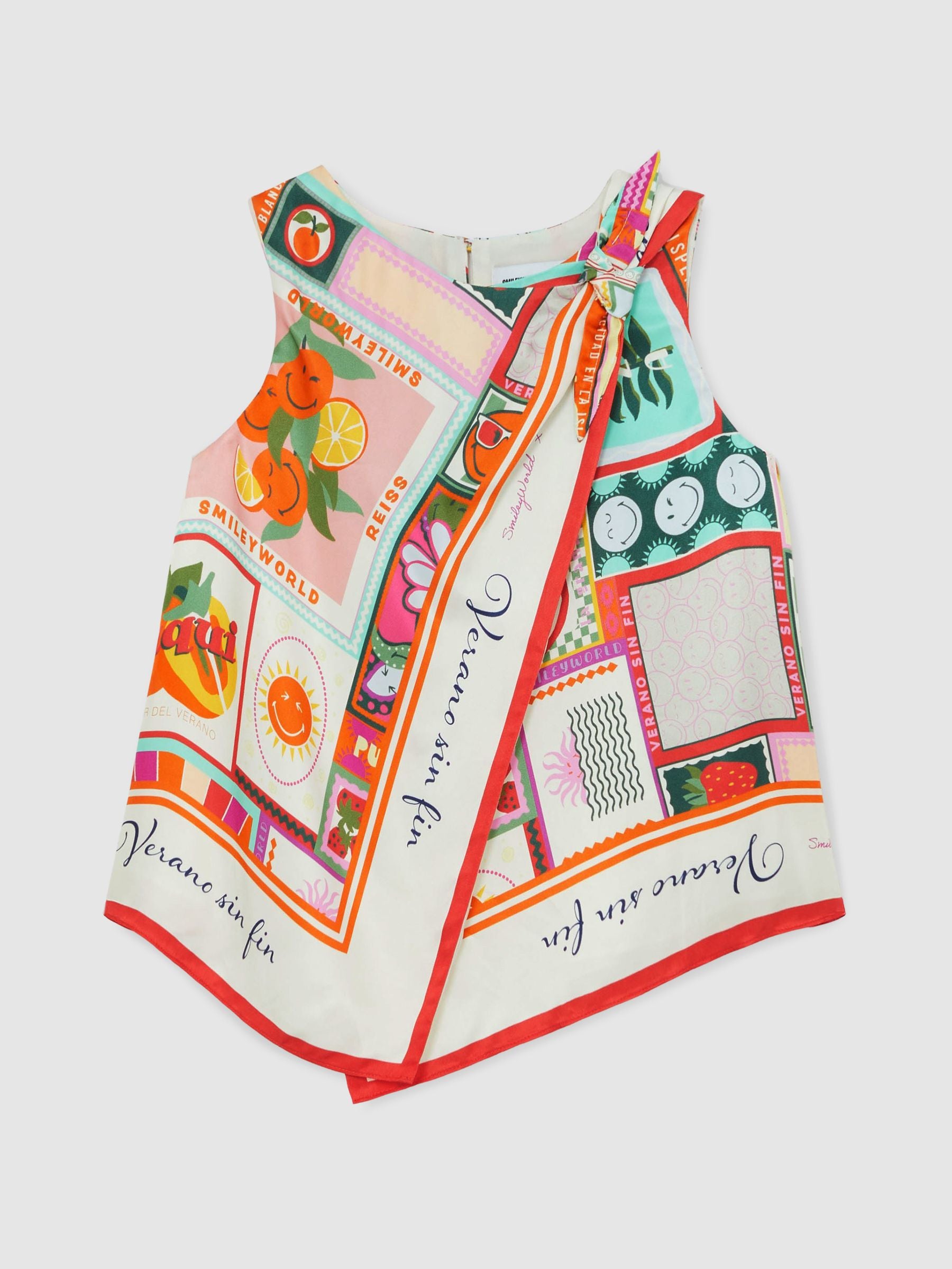 SmileyWorld | Reiss Motif Print Top in Multi