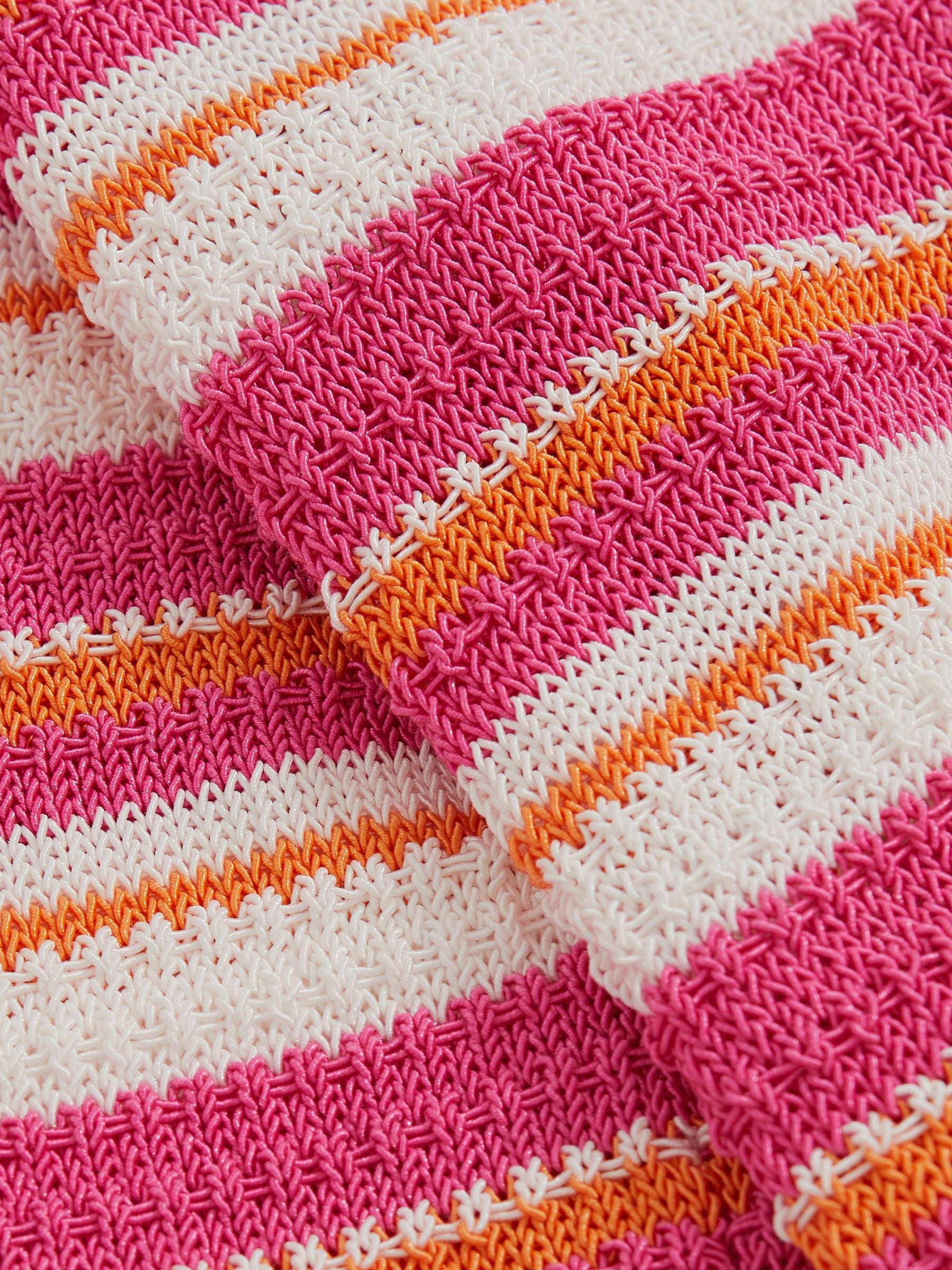 SmileyWorld | Reiss Stripe Knit Trousers in Pink