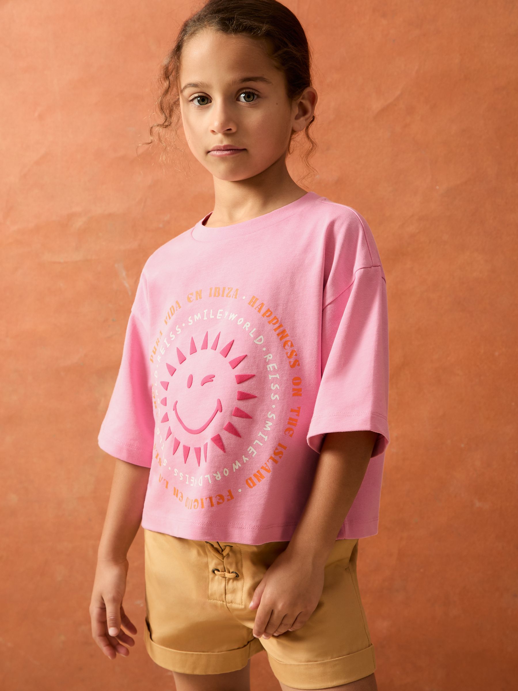 SmileyWorld | Sun-Print T-Shirt in Pink