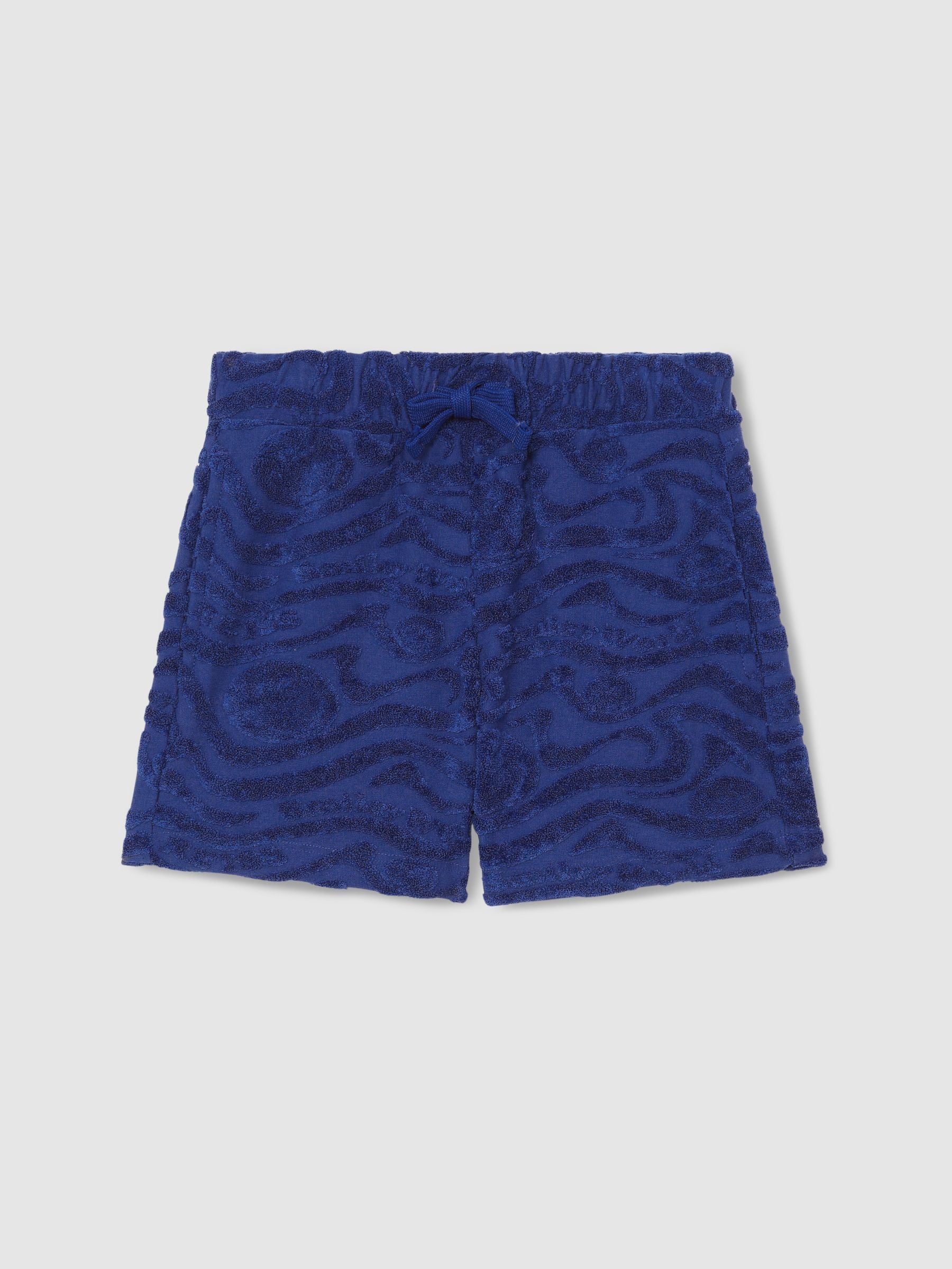 SmileyWorld | Reiss Wave Texture Shorts in Bright Blue