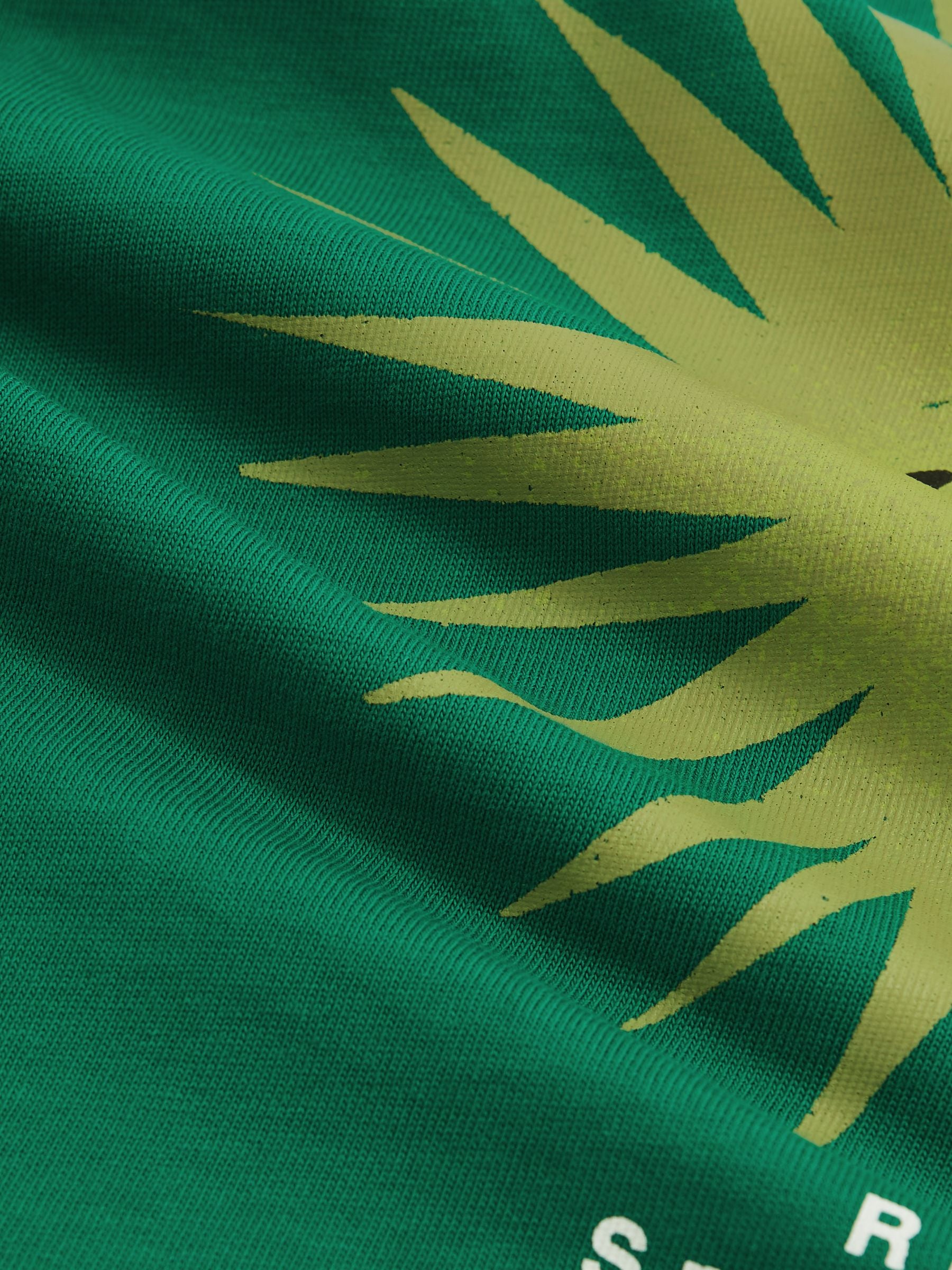 SmileyWorld | Reiss Sun Motif T-Shirt in Bright Green