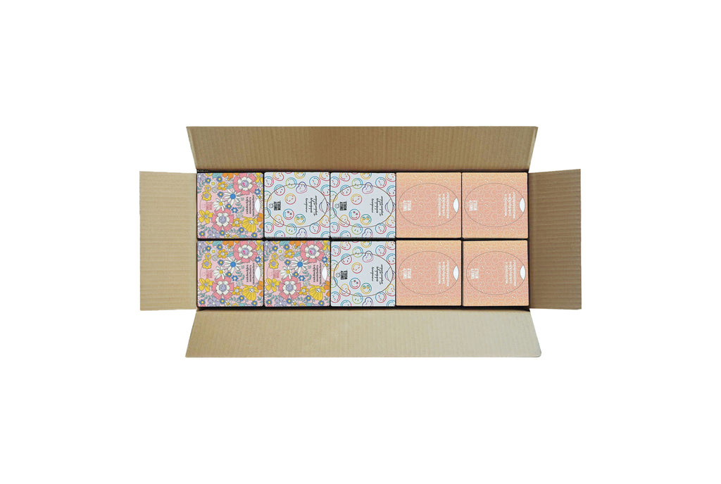 SmileyWorld® Ultra Soft Tissues 3-Design - Cube Box, 20-Pack