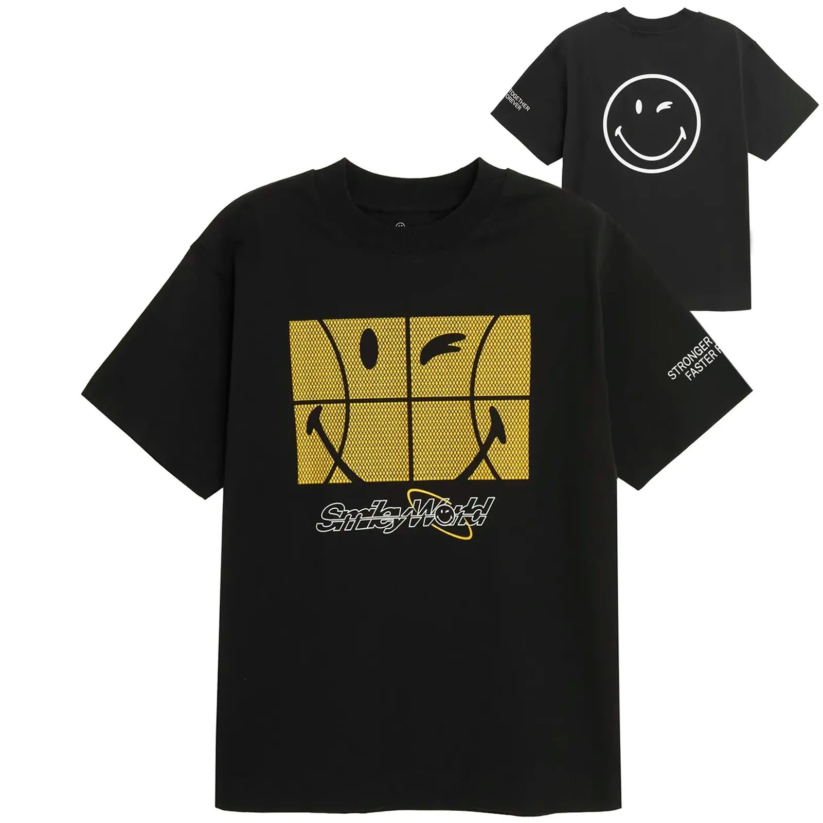 Cool Club, Boy's Loose T-Shirt, Black, SmileyWorld