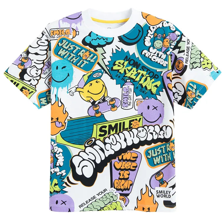 Cool Club, Boy's T-shirt, White, SmileyWorld