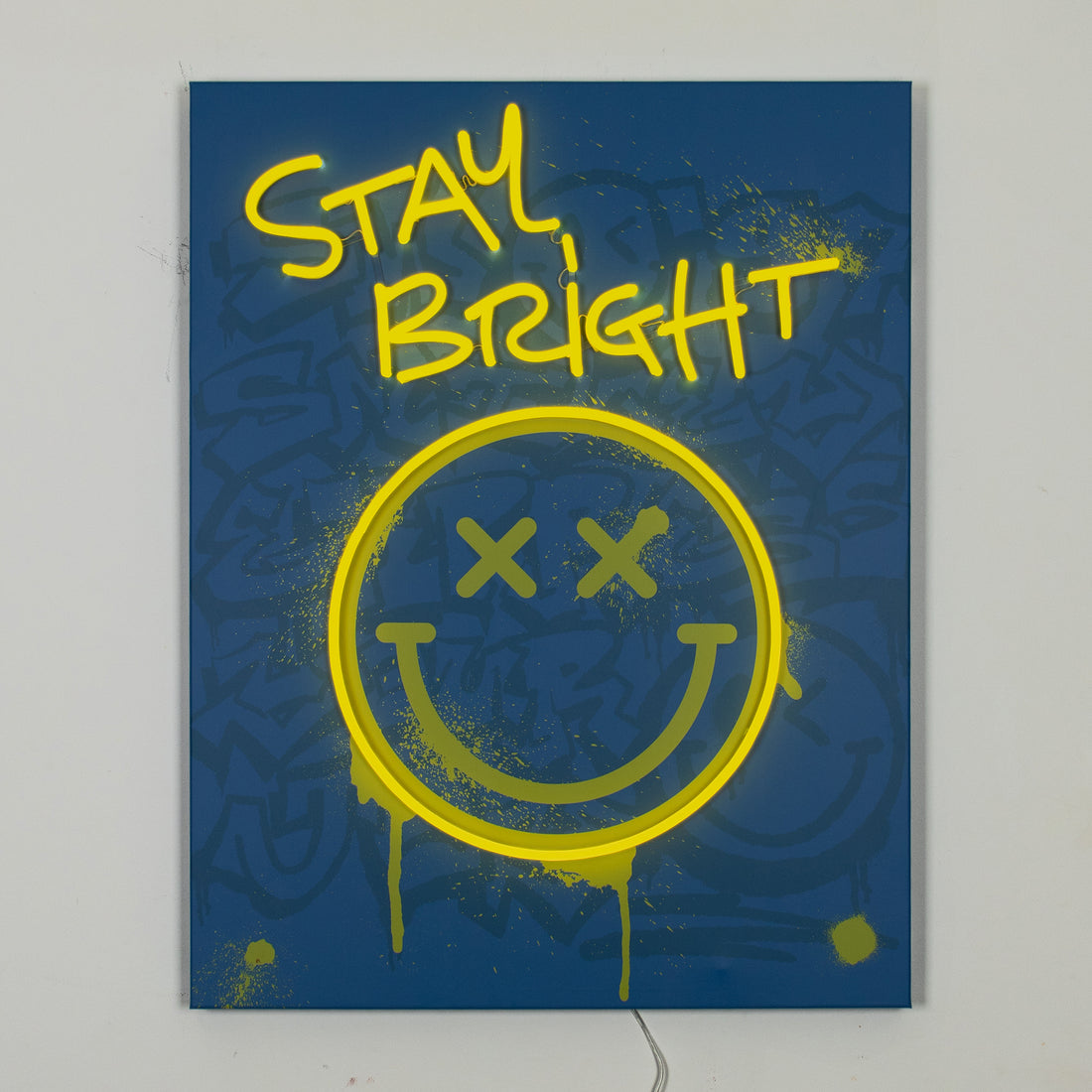 Stay Bright: S.W.Smiley LED Neon Canvas