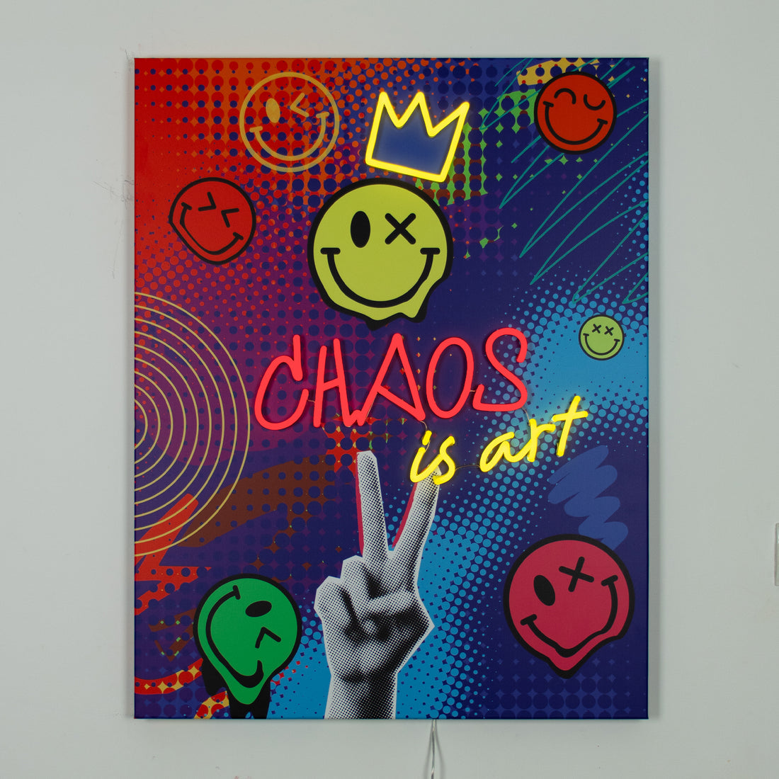 Chaos is Art: S.W.Smiley LED Neon Canvas