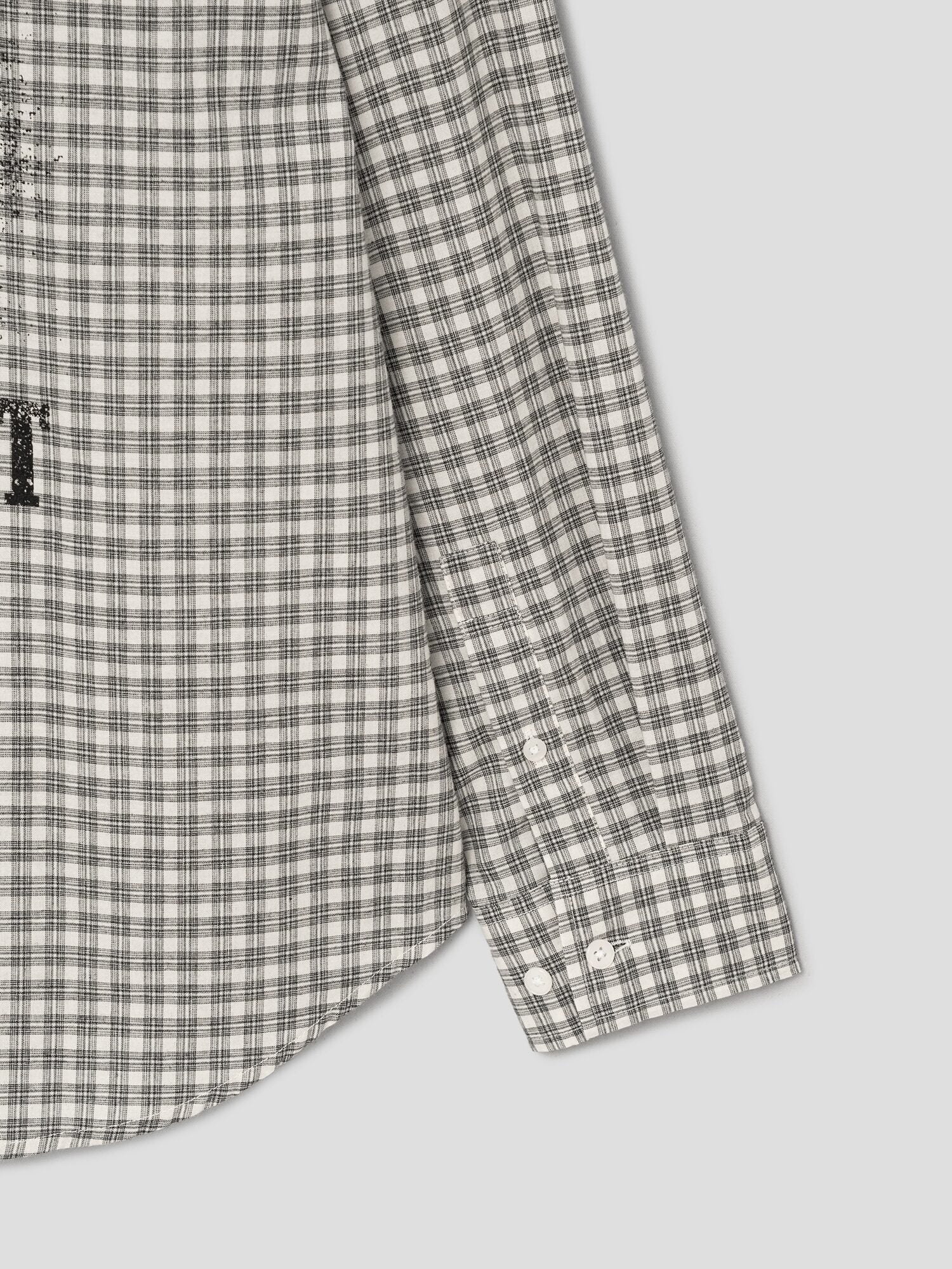 SWSMILEY® Printed Check Shirt - White