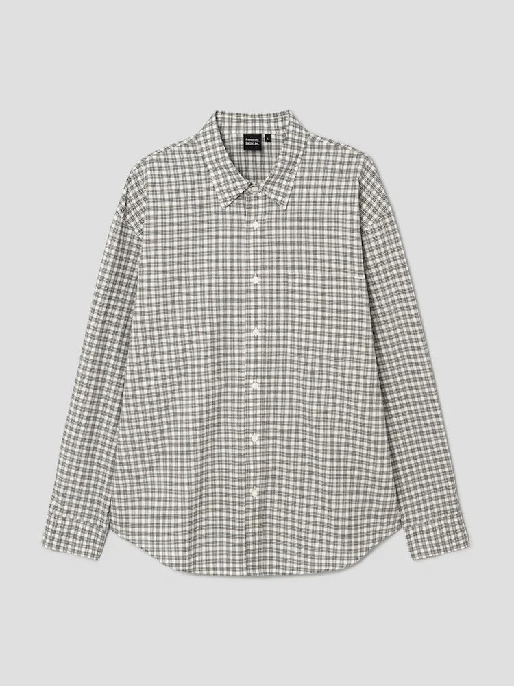 SWSMILEY® Printed Check Shirt - White