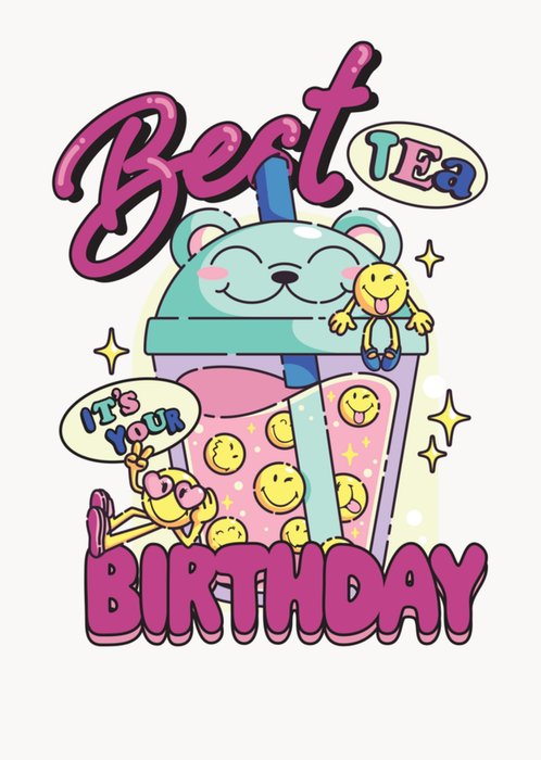 SmileyWorld® Best Tea Birthday Card
