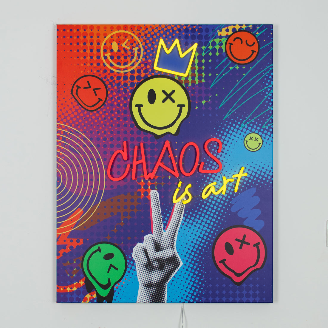 Chaos is Art: S.W.Smiley LED Neon Canvas