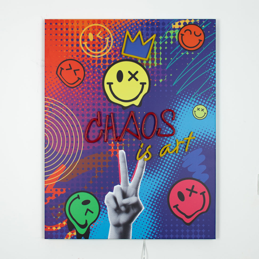 Chaos is Art: S.W.Smiley LED Neon Canvas