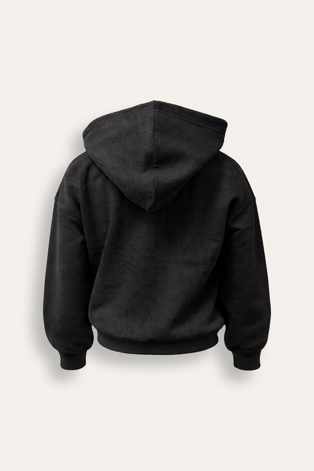Smiley Girls Black Hoodie with Smiley Print