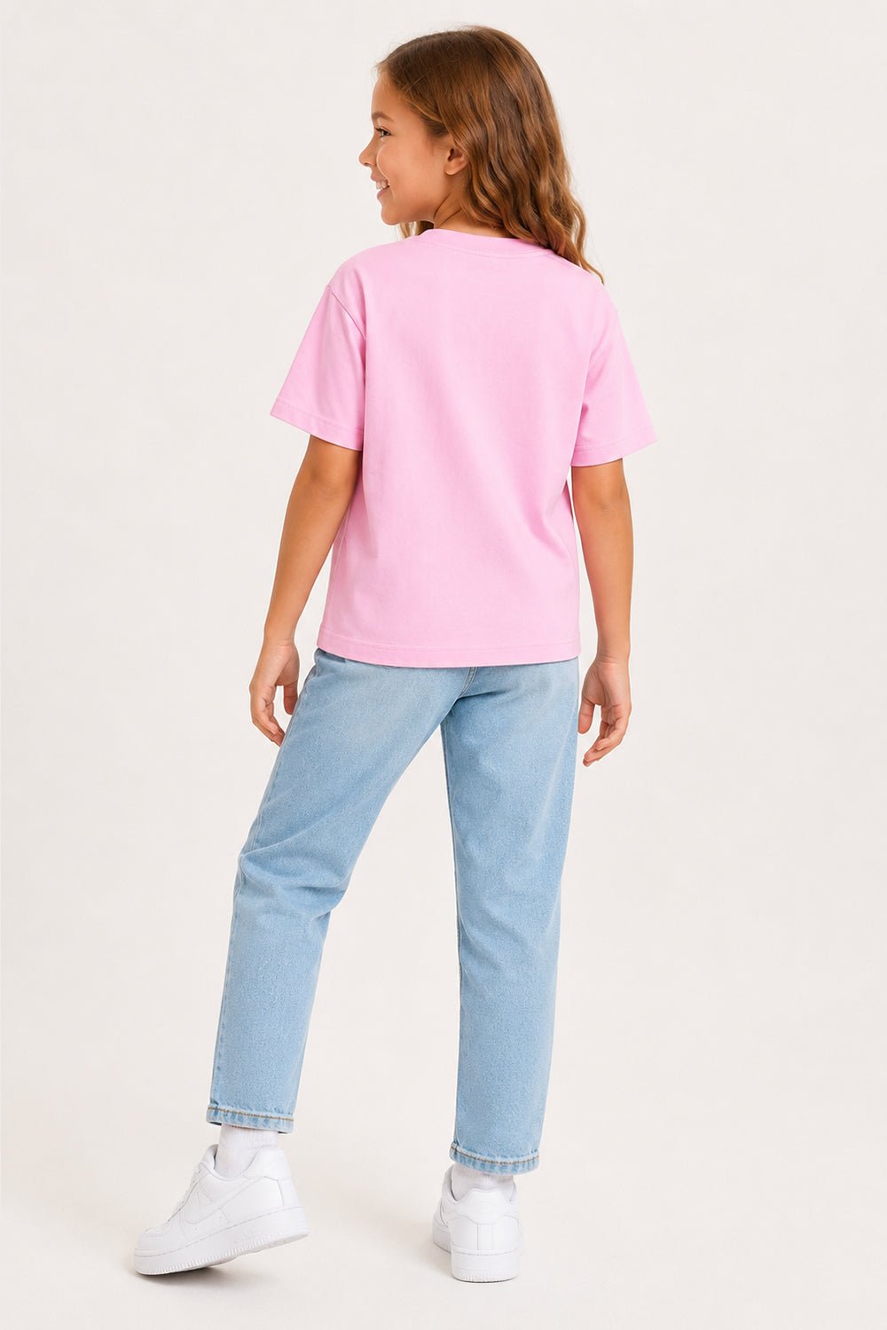 Smiley Girls Pink T-Shirt with Iconic Smiley Face Print