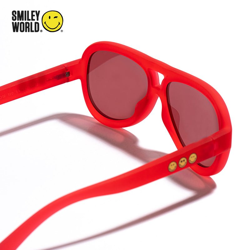 SmileyWorld Kid Sunglasses Aviator Raspberry Red