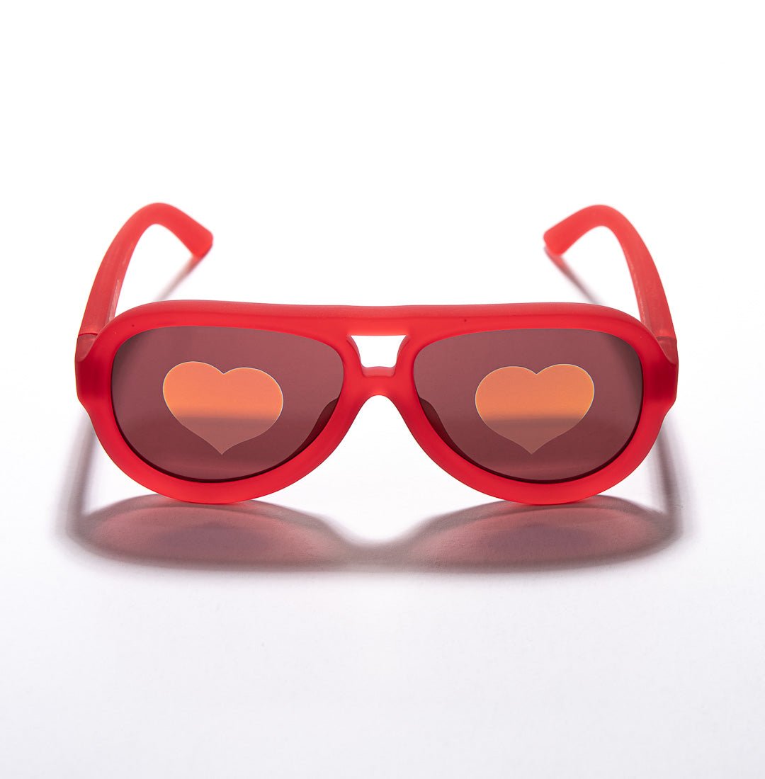 SmileyWorld Kid Sunglasses Aviator Raspberry Red