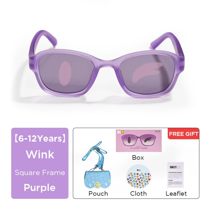 SmileyWorld Kid Sunglasses Square Coral Purple