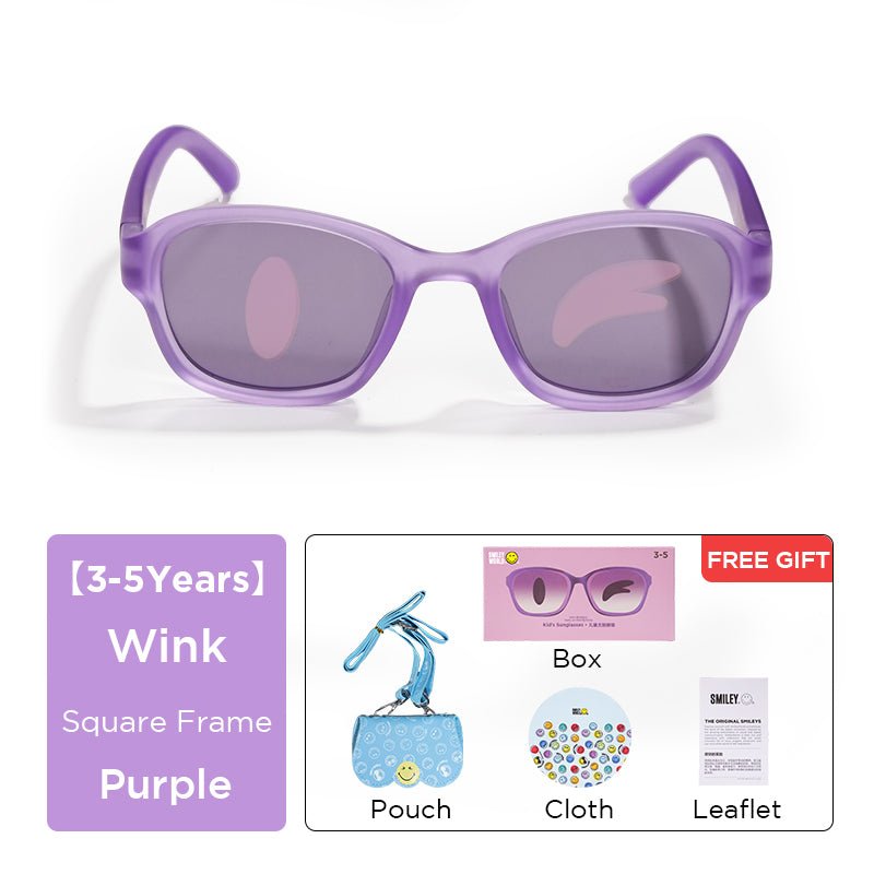 SmileyWorld Kid Sunglasses Square Coral Purple