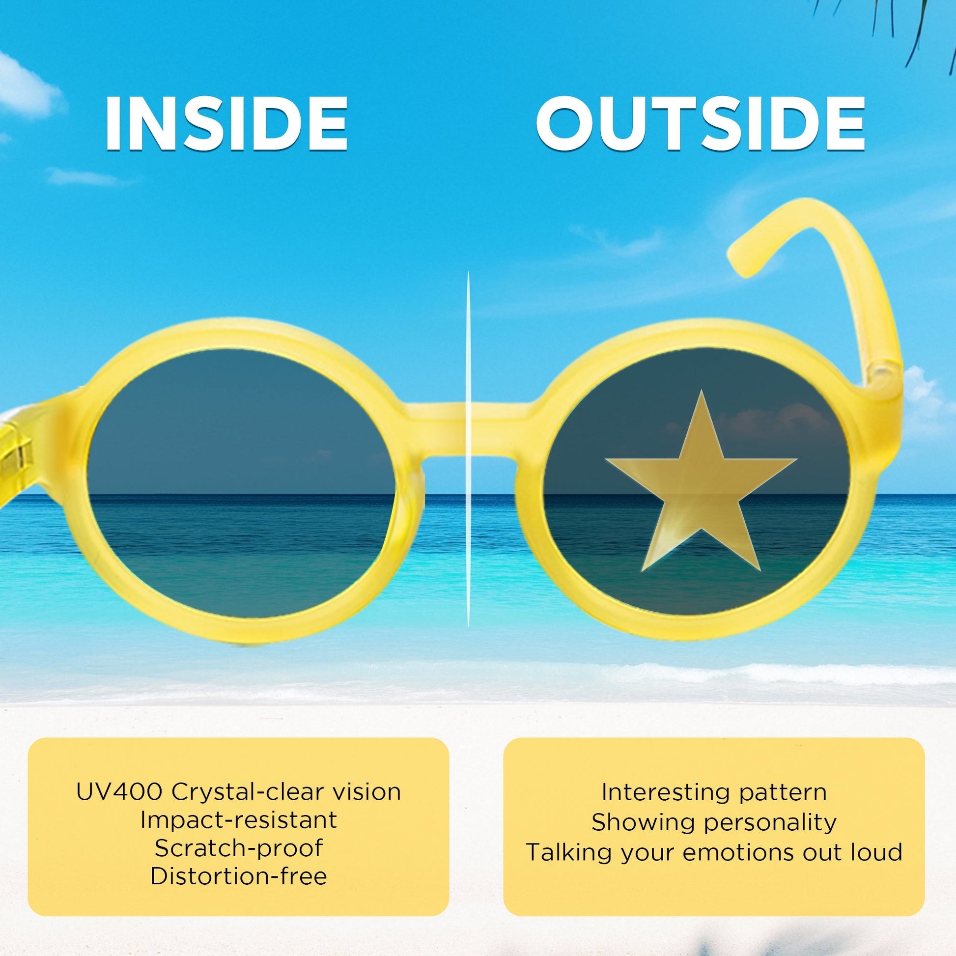 SmileyWorld Kid Sunglasses Square Sea Blue