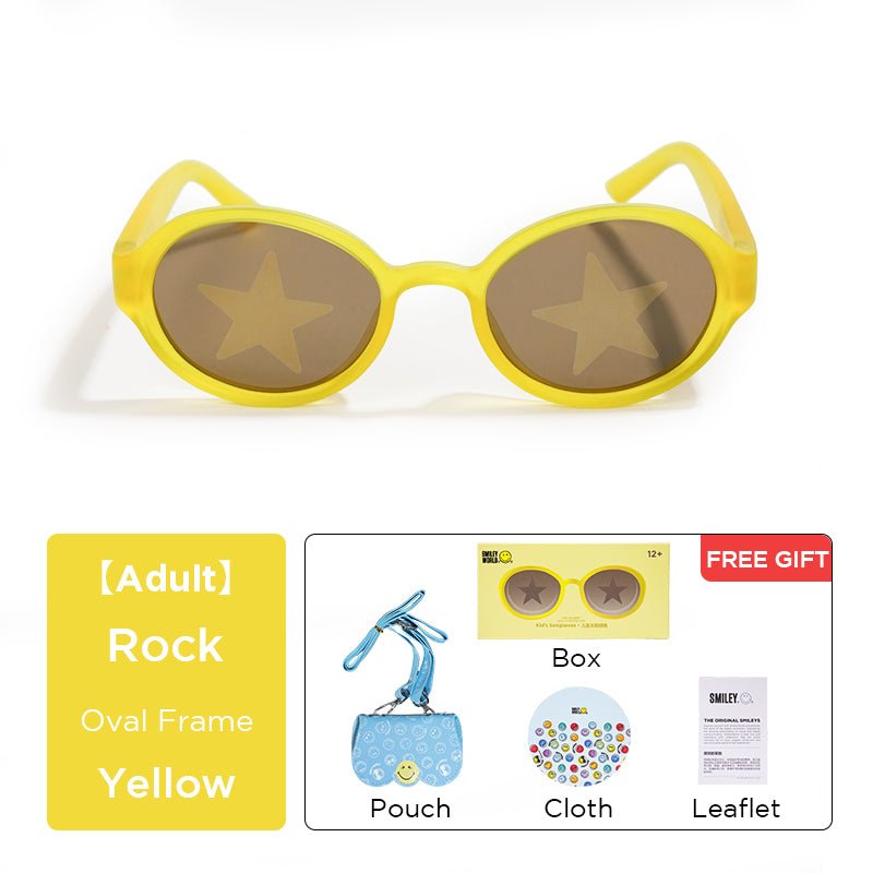 SmileyWorld Kids Sunglasses Oval Sunlight Yellow