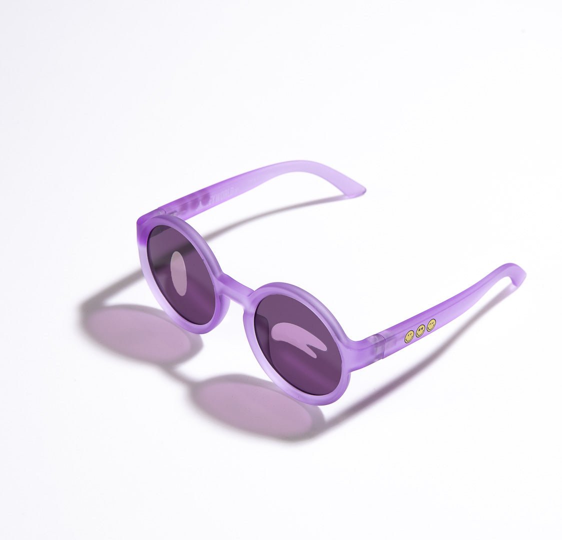 SmileyWorld Baby Sunglasses Round Coral Purple