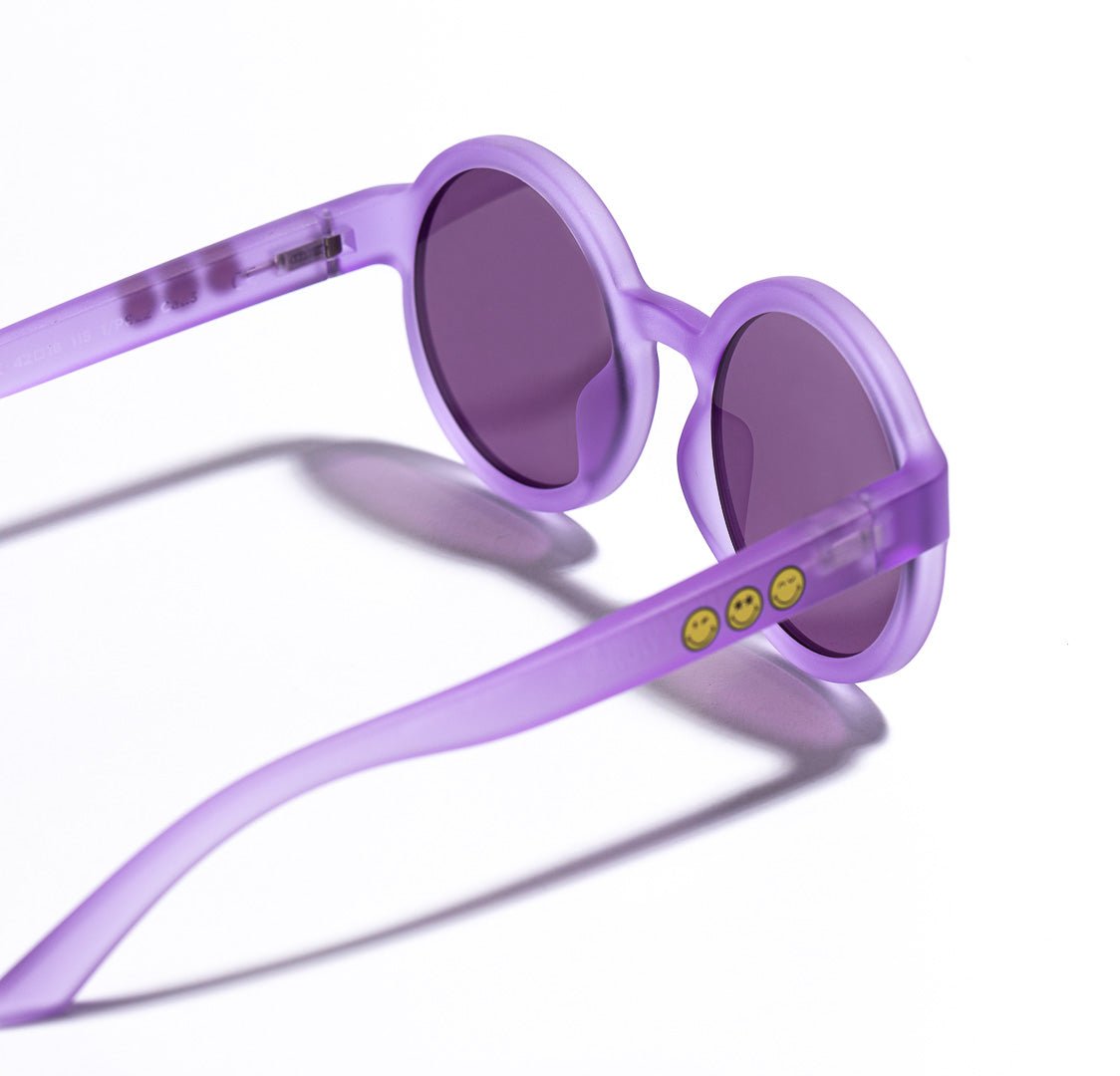 SmileyWorld Baby Sunglasses Round Coral Purple
