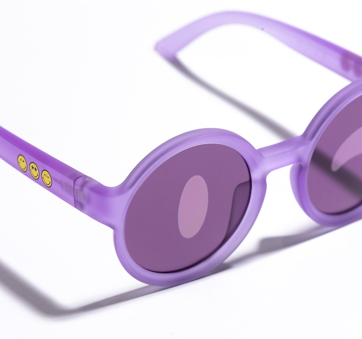SmileyWorld Baby Sunglasses Round Coral Purple