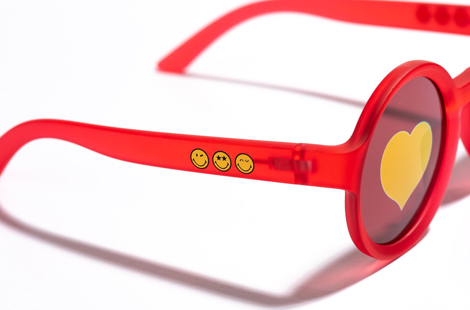 SmileyWorld Kids Sunglasses Round Raspberry Red