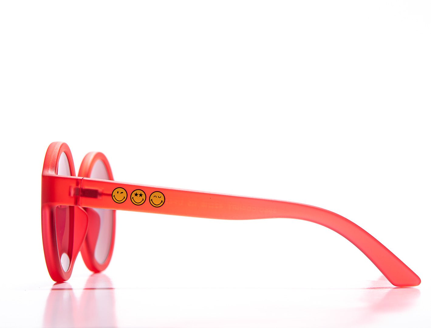 SmileyWorld Kids Sunglasses Round Raspberry Red