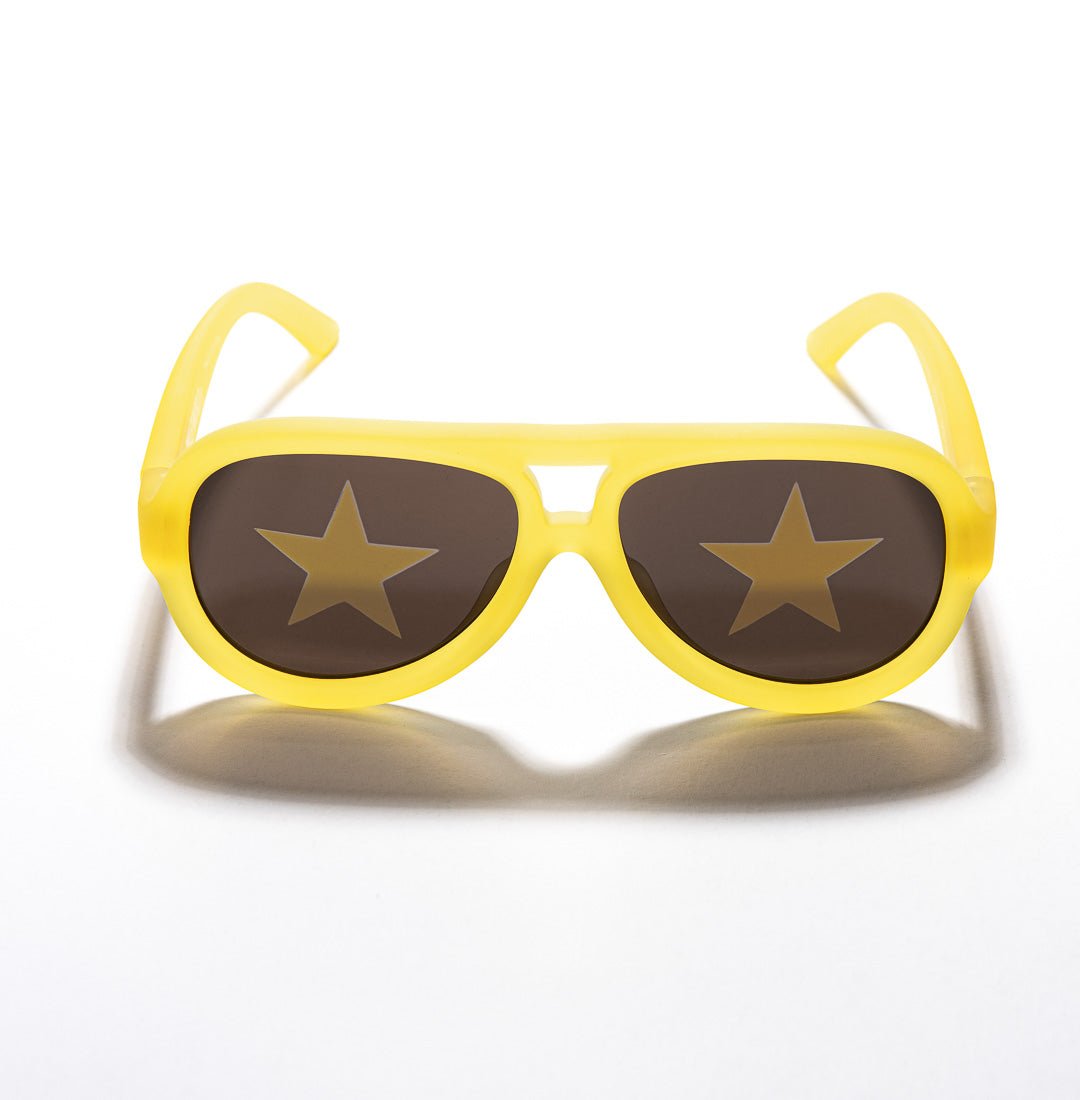 SmileyWorld Teen Sunglasses Aviator Sunlight Yellow