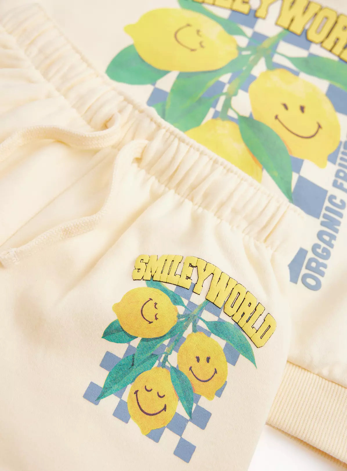 Lemon Smiley Graphic Sweat & Shorts Set 4-5 years
