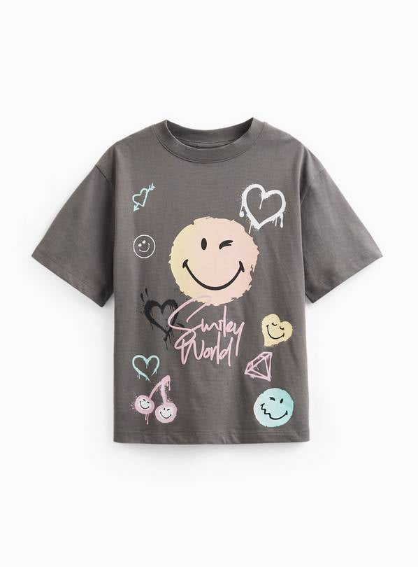 SmileyWorld Charcoal Short Sleeve T-Shirt 6 years